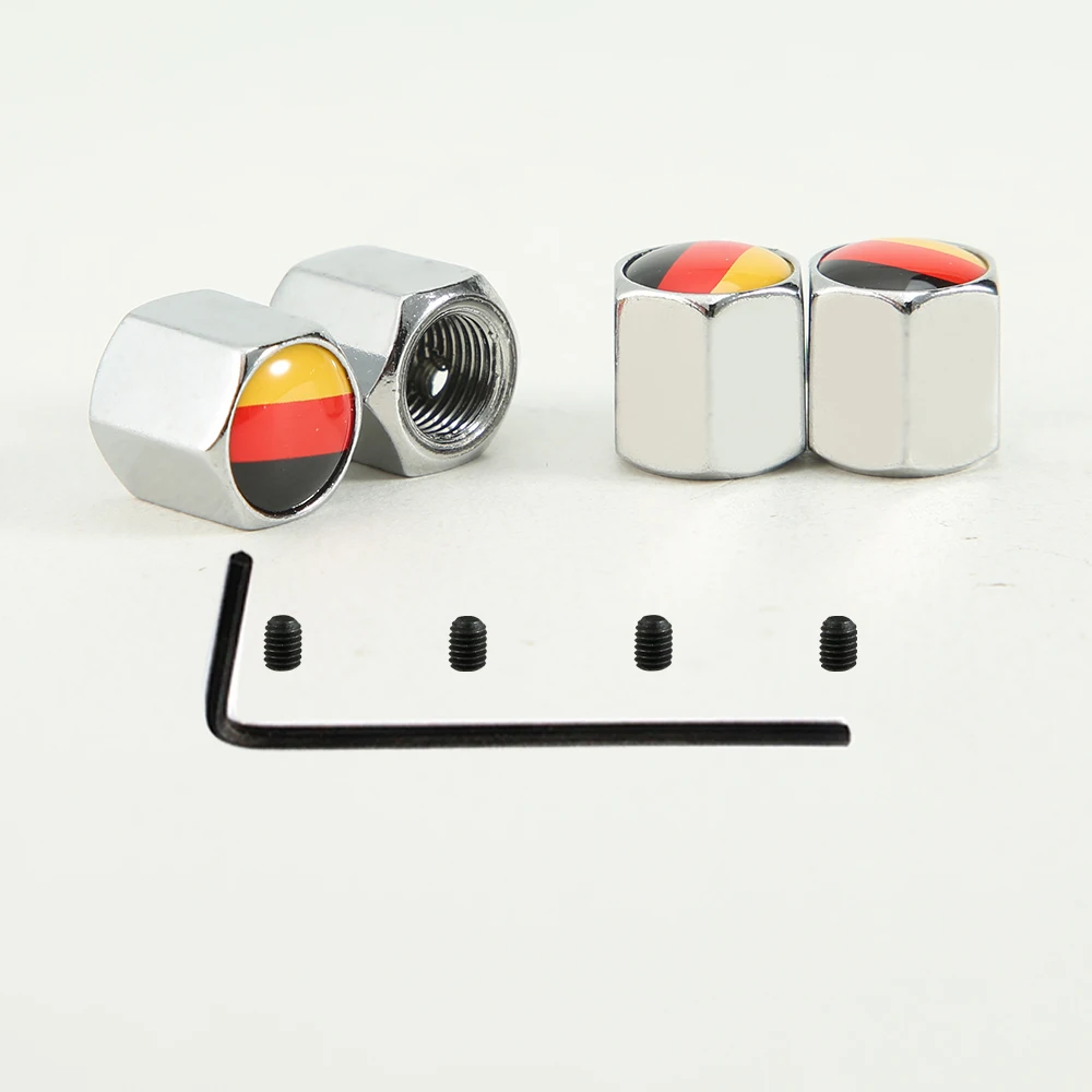 1 комплект Противоугонный колпачок из цинкового сплава с немецким флагом на