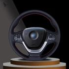 Чехол на руль из искусственной кожи, прошитый вручную, для BMW F25 X3 2011-2015 F26 X4 2014-2016