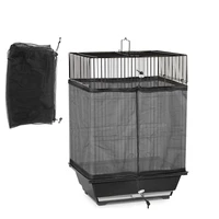 universal bird cage cover seed catcher adjustable drawstring birdcage nylon mesh net cover skirt guard