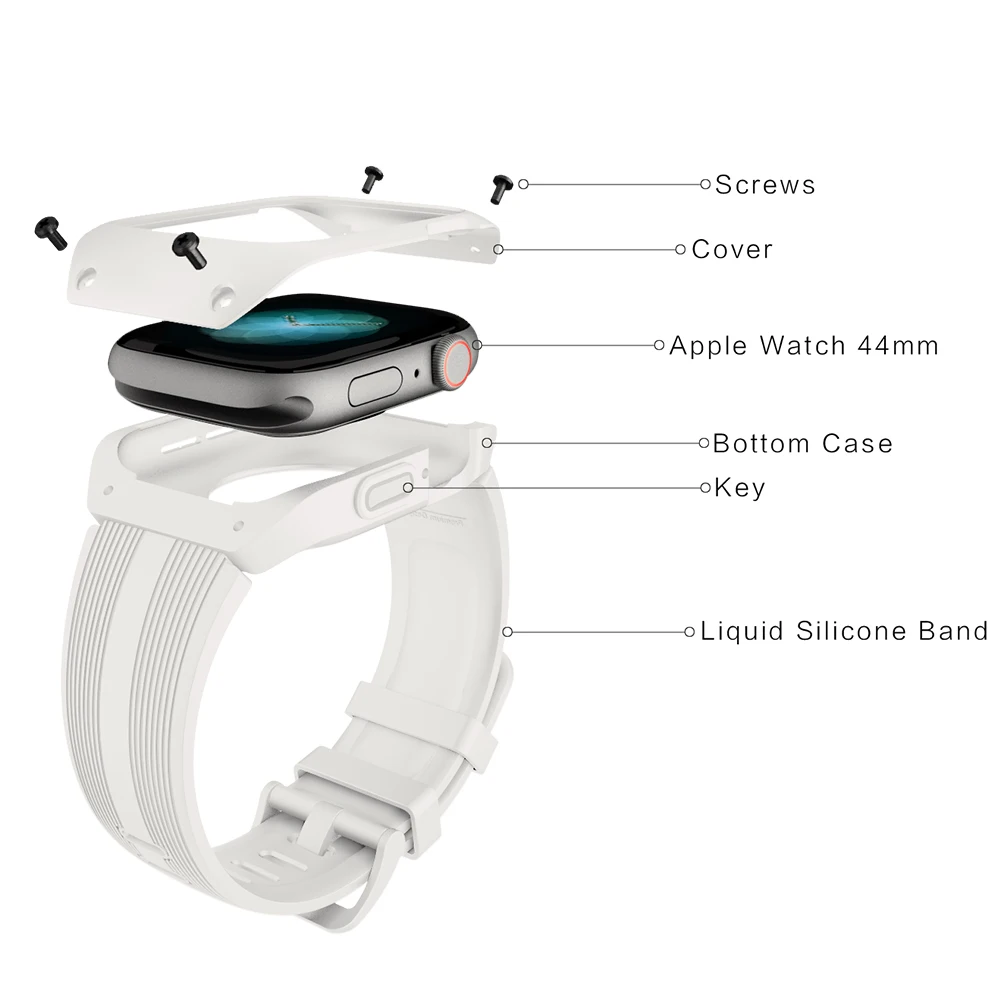 Спортивный чехол, ремешок для часов Apple watch, ремешок 44 мм, 40 мм, 42 мм, 38 мм, iWatch, ремешок для часов серии 4 correa, прочный защитный чехол из ТПУ