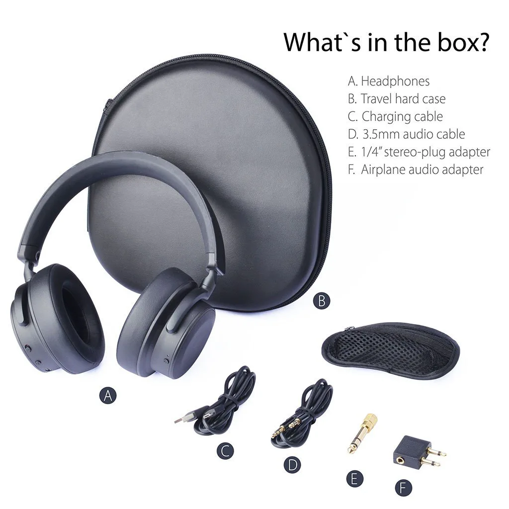 

TB Bluetooth Headphones Wireless Headset Earbuds with Microphone TF Card for Phone Music Foldable Adjustable Earphone