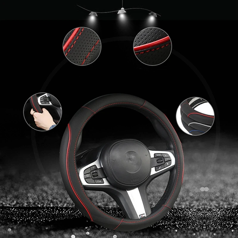 

New Car Steering Wheel Cover Microfiber Leather Steering Wheel Cover