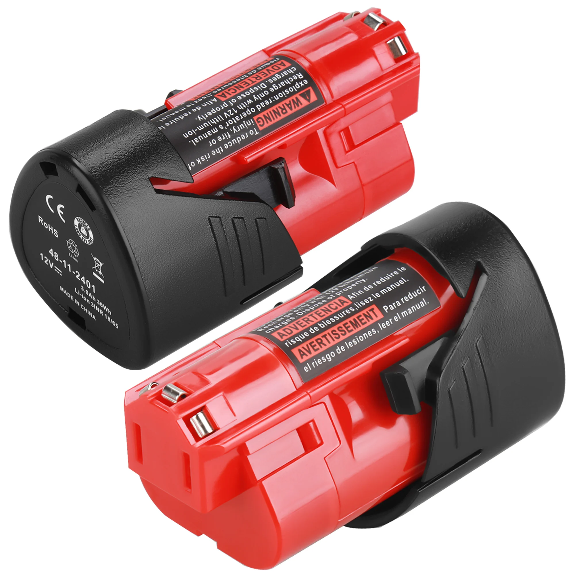 

2021 12V 3.0Ah Rechargeable 3000mAh Battery for Milwaukee M12 XC Cordless Tools 3000mAh 12 v batteries 48-11-2401 MIL-12A-LI