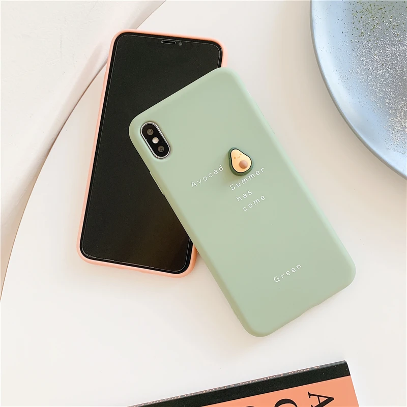 Чехол для телефона LOVECOM с 3D фруктами авокадо персик iPhone 11 Pro Max XR X XS 7 8 6S чехол