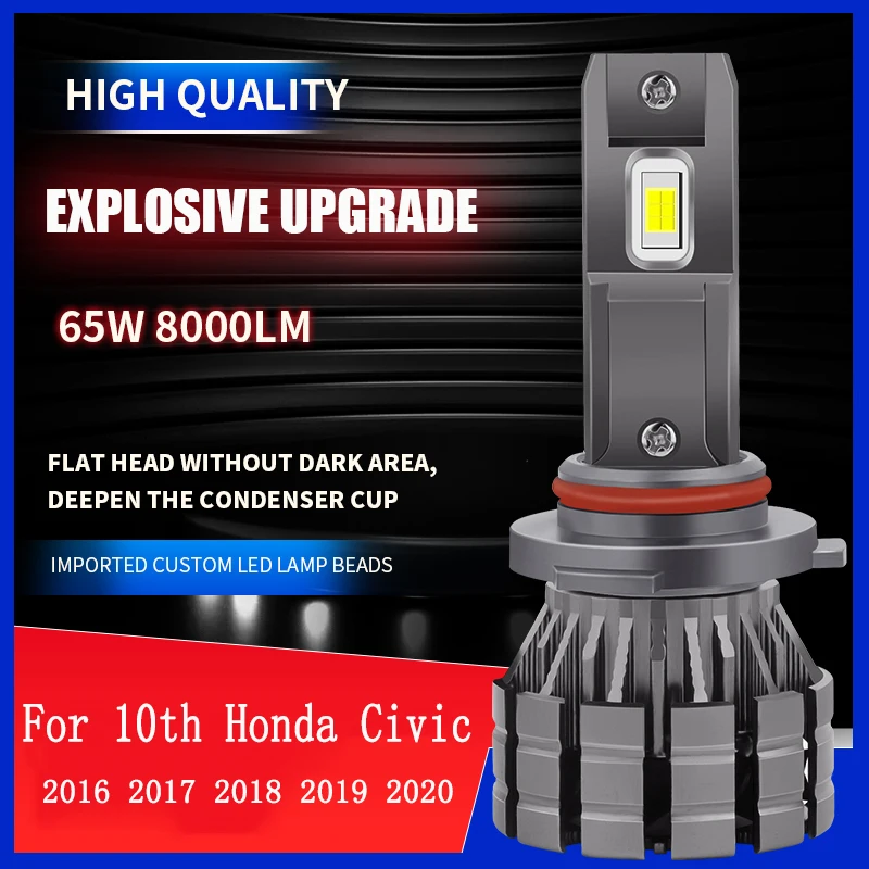 

Car Haedlight Far and near 9005 H11 D4S Auto fog Light 12V LED Bulb For 10th Honda Civic 2016 2017 2018 2019 2020
