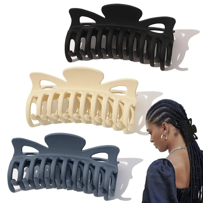 

K5DA Hair Claw Set Multiple Sizes Color for strong Hold Leopard Print Multiple Color Tortoise Barrettes Fashion Hair Props