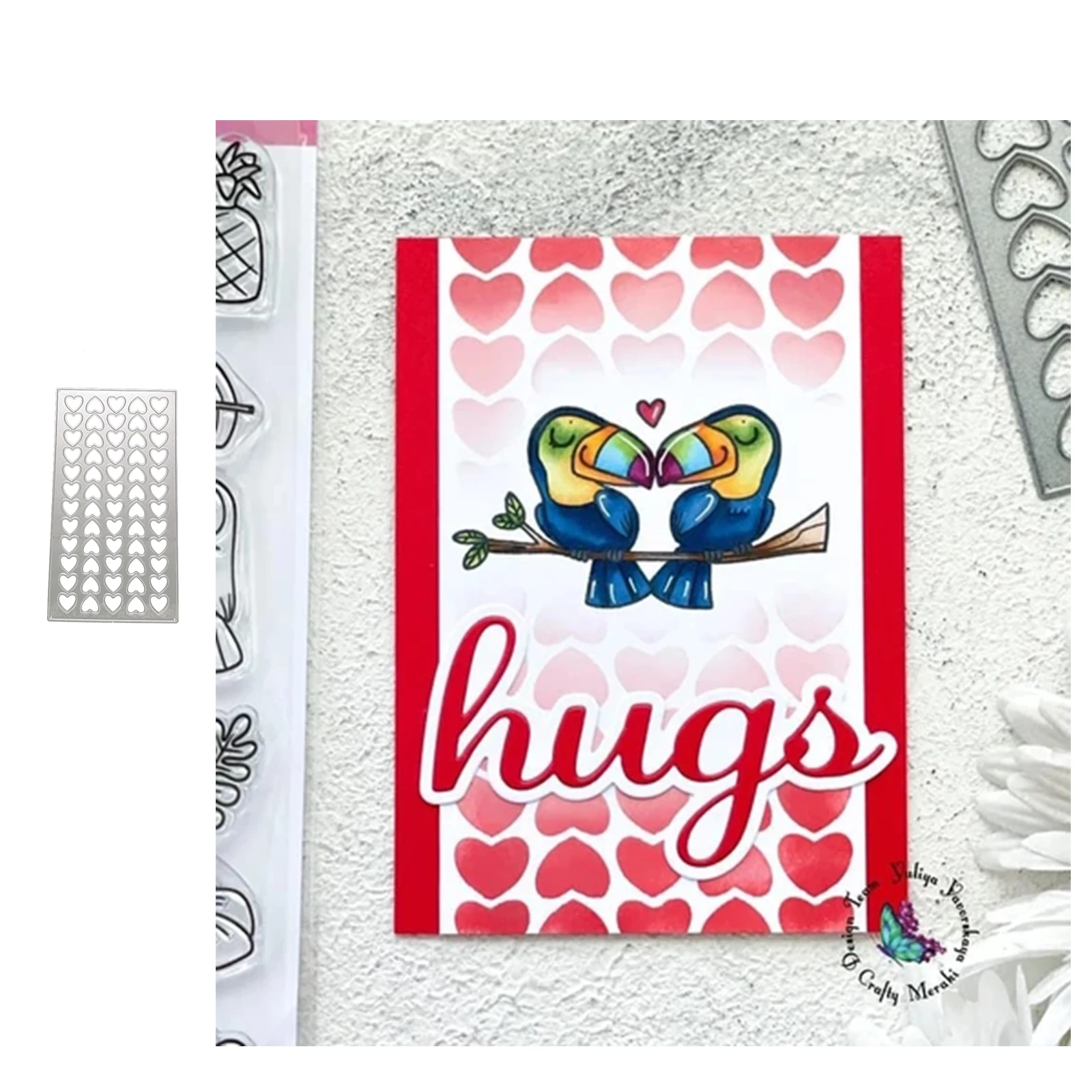 

JC Heart Rectangle Frame Metal Cutting Dies for Scrapbooking DIY Craft Mold Stencil Handmade Tool Paper Card Template Decoration