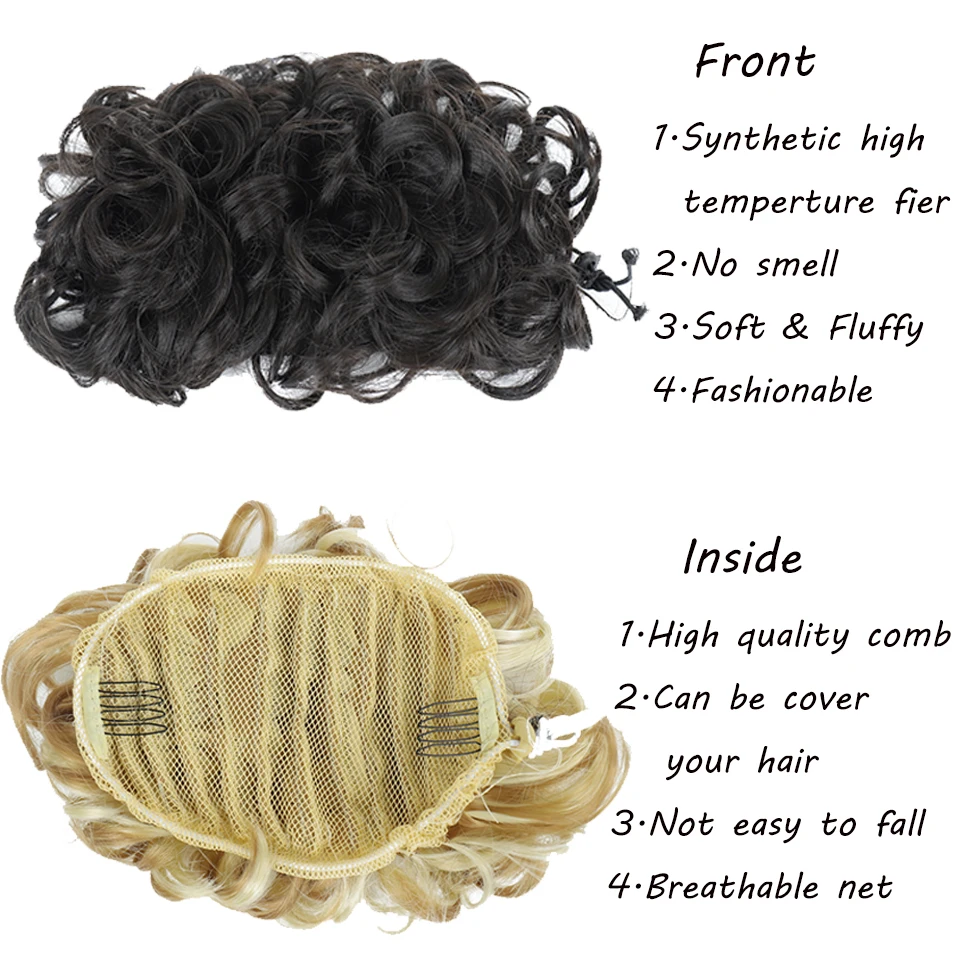 Синтетический девичий кудрявый скранчи с шнурком коричнево-серого цвета для причёски шарманка, сделанный из высокотемпературного синтетического волокна фейк-волос.