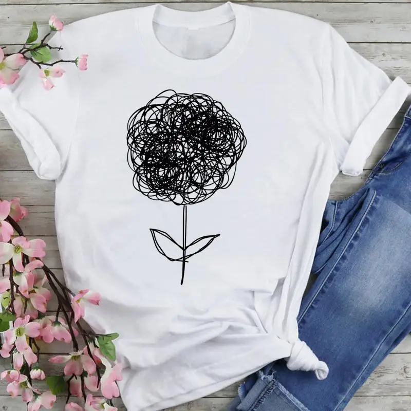 

Женские Графический Цветок Простой новые пляжные 90s из мультфильма «Город героев»; Модные; Сезон лето, одежда для девочек, футболка с коротк...