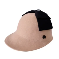 2021 new equestrian hat autumn winter hats for women 100 wool felt hat england cute bow fedoras outdoor casual baseball cap