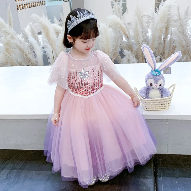 

Girls Princess Dress Lace Fluffy Dresses Kids Christmas Party Costume Wedding Birthday Tutu Gown Children Clothing 2-8year