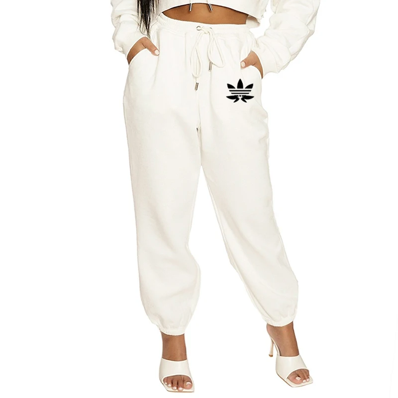 

2021 Casual Sweatpants Ankle-Length Letter Print Autumn Beam Pant Elastic Waist Spring Harem Pants Sport Trousers Femme