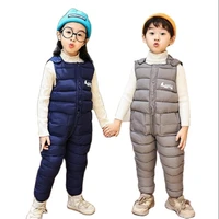 baby overalls 1 5y baby boys girls down cotton padded warm pants infant trousers toddler jumper pants for little kids outwear