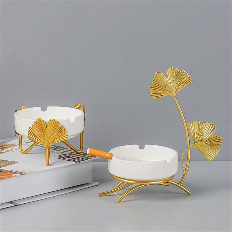 Домашняя пепельница в скандинавском стиле модная гинкго билоба украшение для
