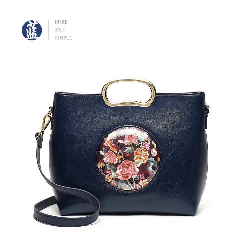 

Handmade embroidery women's bag fashion red handbag women's 2021 new national style large capacity women's bag