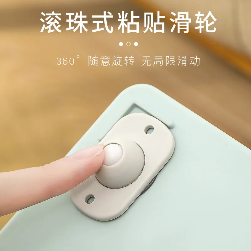 

4 can be pasted with universal pulleys, trash cans, wheels, racks, rollers, bed bottom storage boxes, small wheels at the bottom