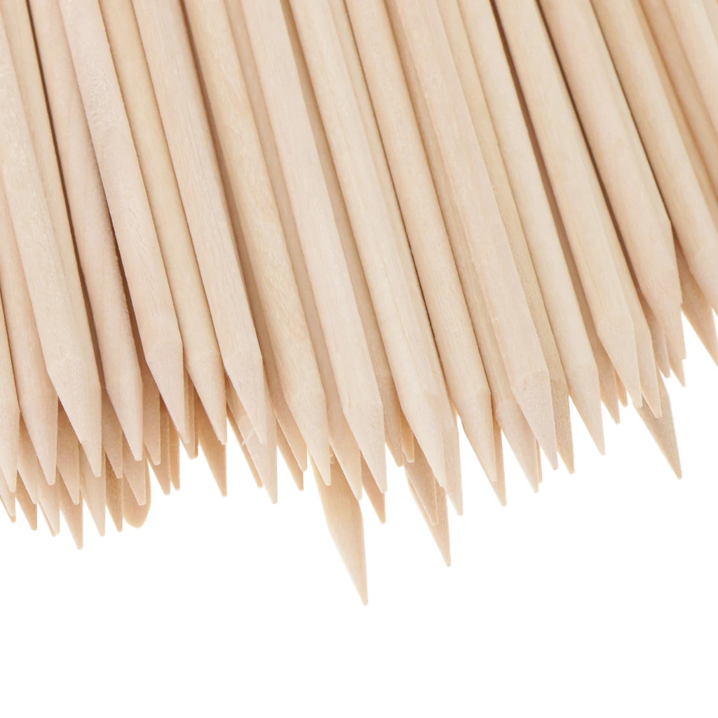 

100Pcs Nail Art Design Manicure Wood Sticks Cuticle Pusher Remover Trimmer
