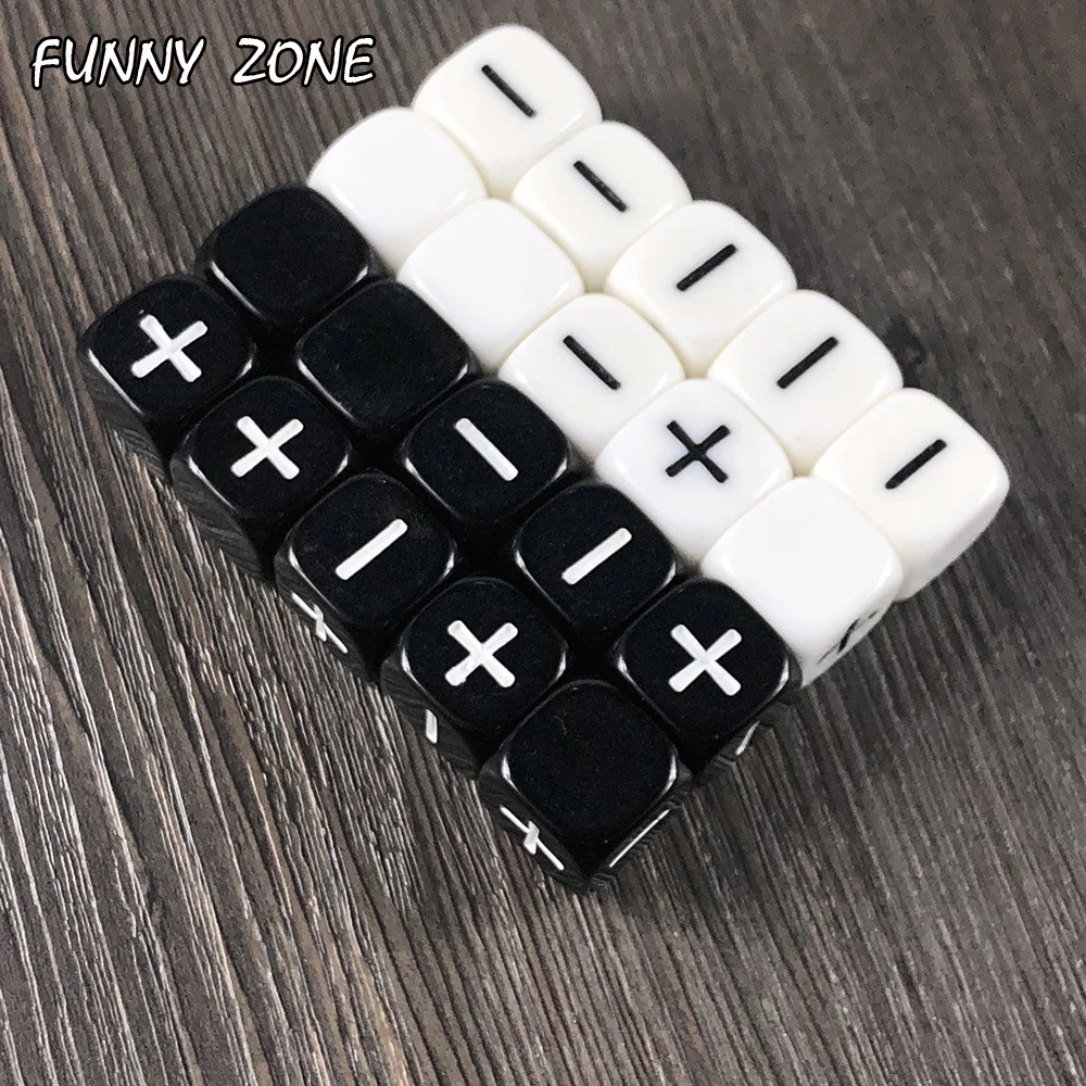 Настольные игральные кости 10 Fudge совместимые с Fate черно белые|Кубики| |