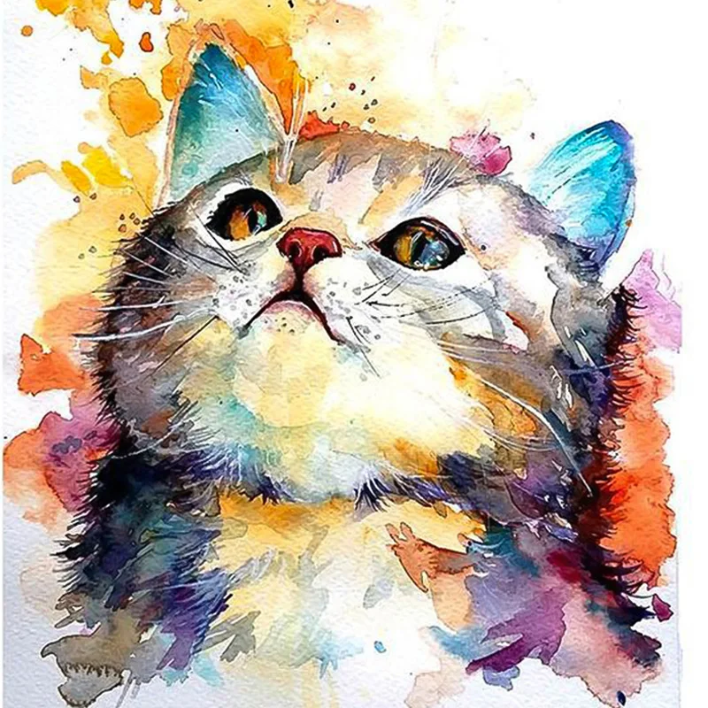 Нарисовать кота акварелью