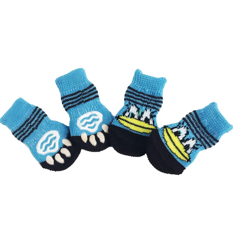 

Warm Puppy Dog Socks Soft Pet Knits Socks Cute Cartoon Anti Slip Socks Warm Puppy Dog Shoes Small Medium Dogs Pet Product