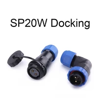 sp20 ip68 docking elbow waterproof connector 12345679101214 pin male and female socket aviation connectors
