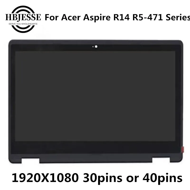 Оригинальный Для Acer Aspire R14 R5-471 R5-471T ЖК-экран в сборе для ноутбука с сенсорным