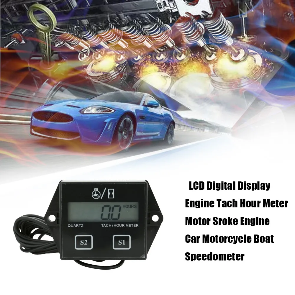 ЖК цифровой телефон измеритель часов двигатель Strok спидометр для автомобиля