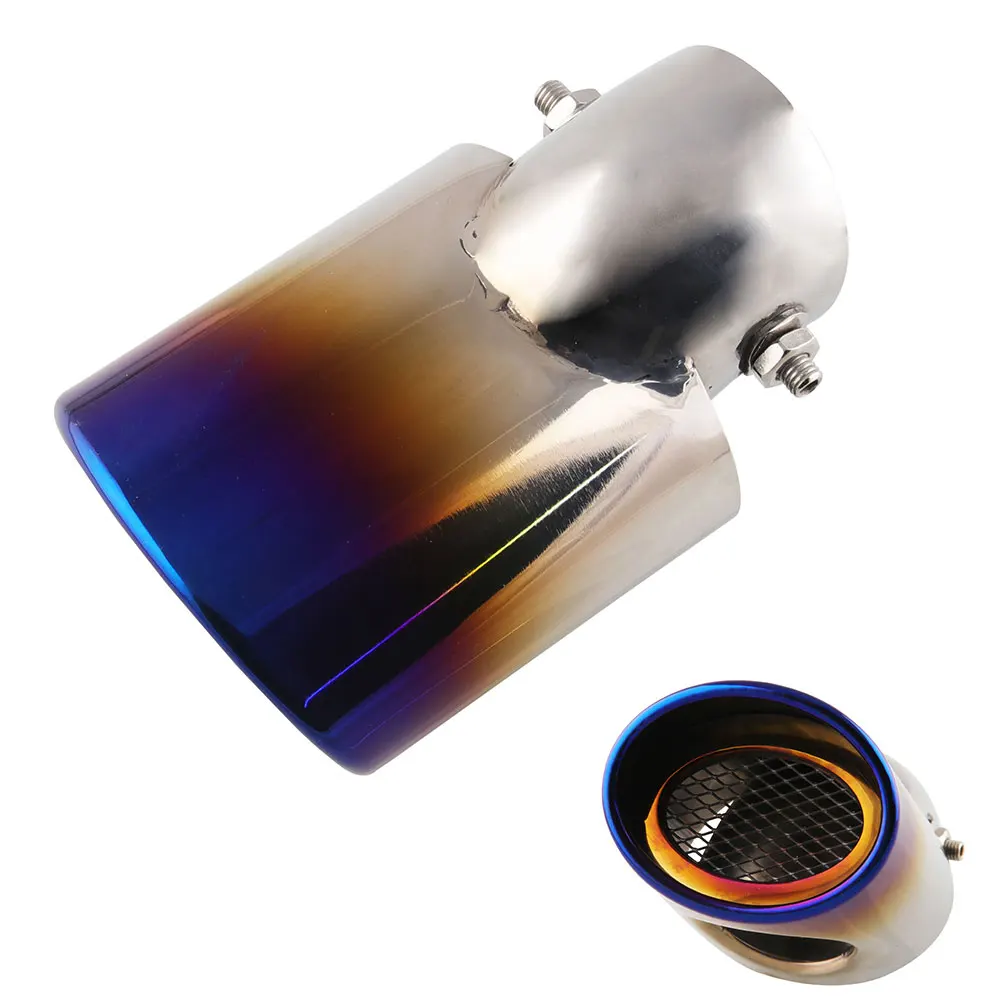 Автомобиль глушитель наконечник задняя модификация жженая синяя нержавеющая