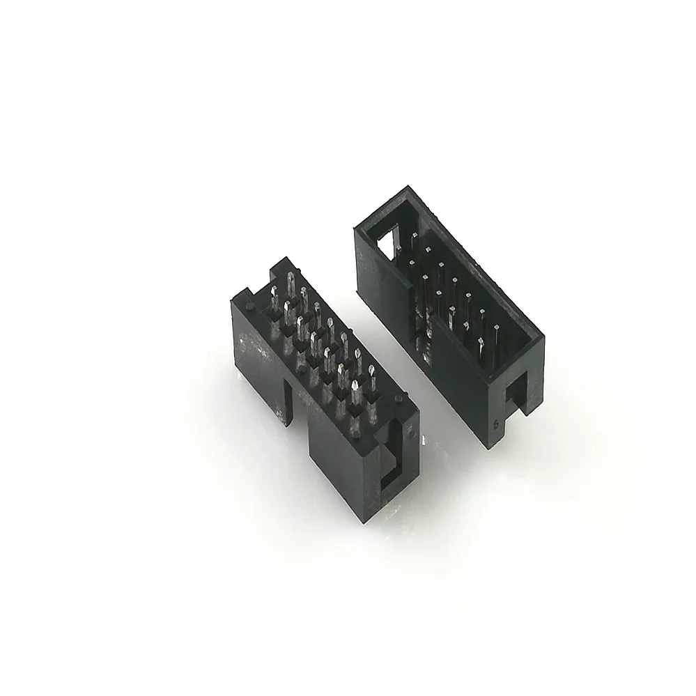 

1000pcs 2x7 Position 14 Pin Vertical 0.10" Shrouded header IDC Socket Mate 2.54 mm Pitch Through Holes PCB Solder DIP Straight