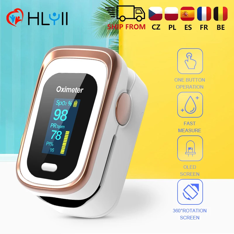 

Household Finger Oximeter OLED Pulse Oximeter SpO2 RR Blood Oxygen Saturation Meter PR PI Oximeter Heart Rate Monitor Oximetro
