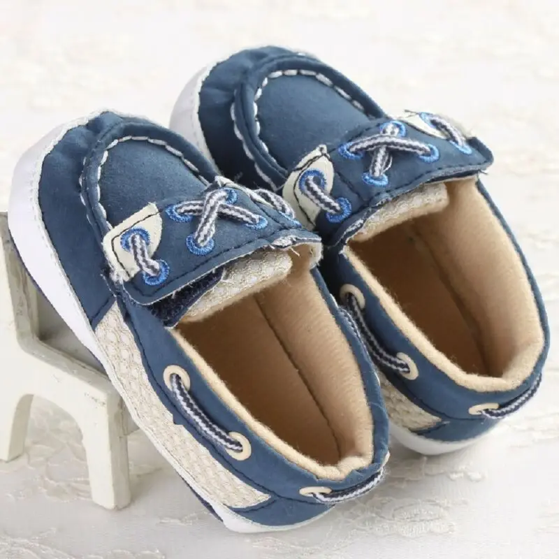 2019 Baby First Walkers Toddler Infant Boys Crib Shoes Soft Sole Anti-slip Casual Canvas 0-18M |