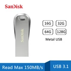 Двойной Флеш-накопитель SanDisk 64 Гб USB3.1 флеш-накопитель 128 ГБ флэш-накопитель 32 Гб карта памяти 256 ГБ мини металлический ключ USB для ноутбукапланшетаавтомобильПК 150 МБс. CZ74