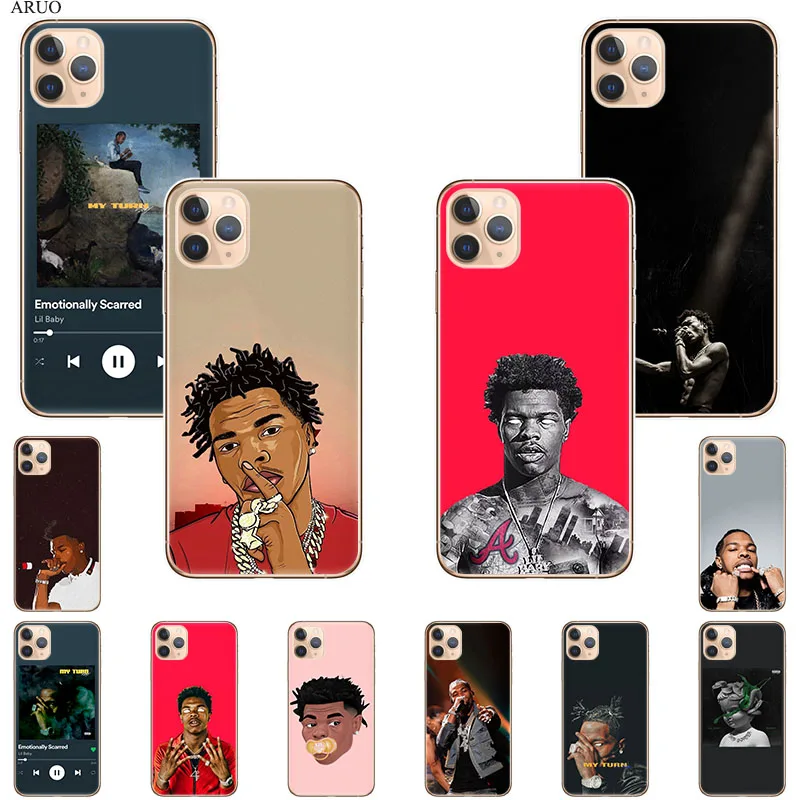 Чехол для телефона Apple iPhone 12 13 11 Pro Max X XR XS MAX 7 8 Plus SE2020 Lil Baby My Turn прозрачные