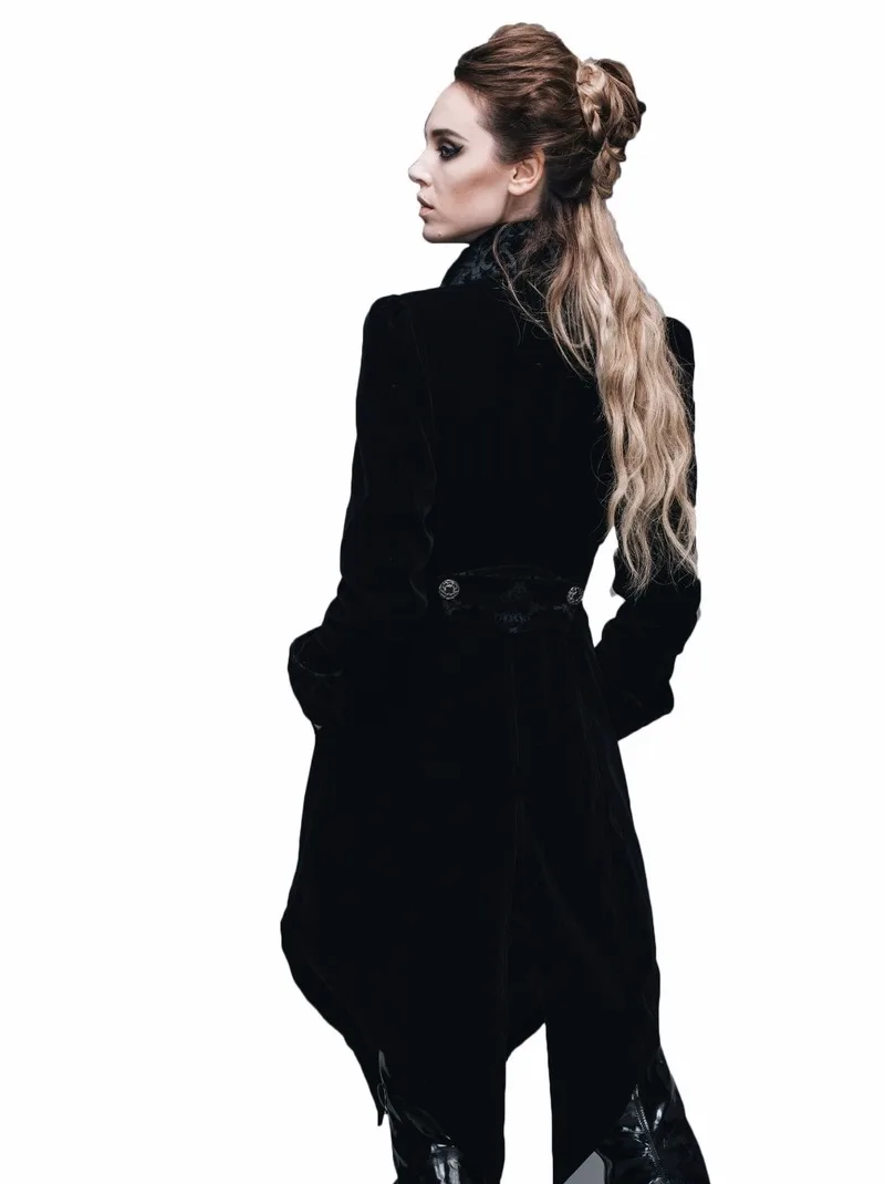 Женские вечерние ветровки Devil с длинным рукавом в готическом стиле британском