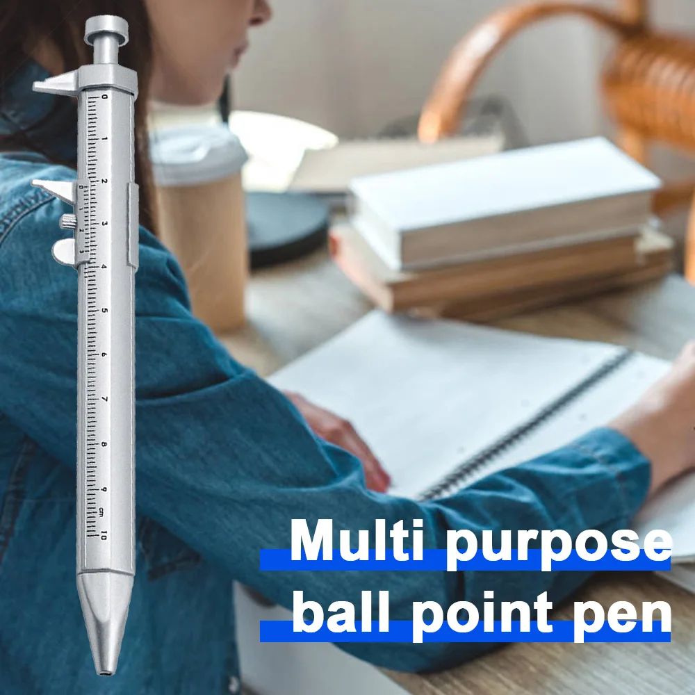 

Vernier Caliper Pen Caliper Ballpoint Pen Mini Portable Carpenter Marking Tool Accurate Scale Woodworking Measuring Pen