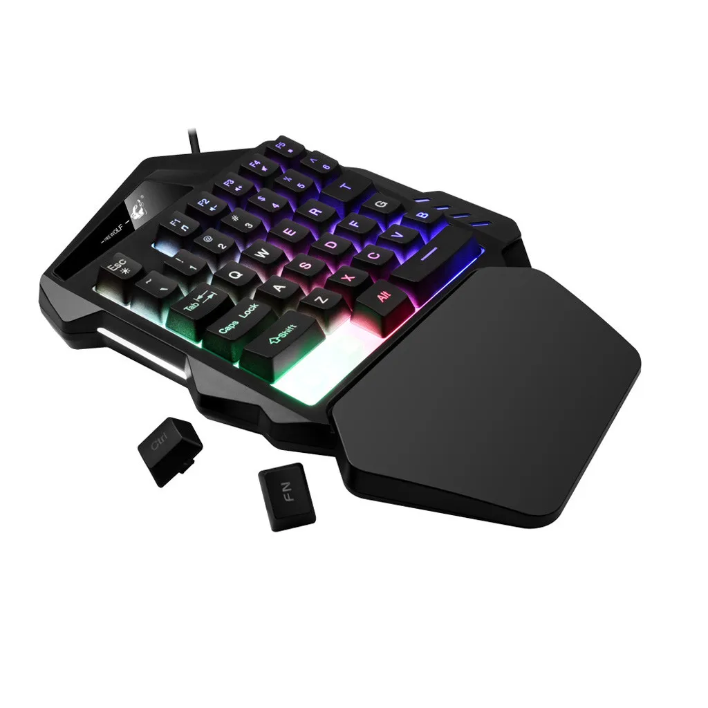 K13 35 клавиш мембранная игровая клавиатура для одной руки с подсветкой