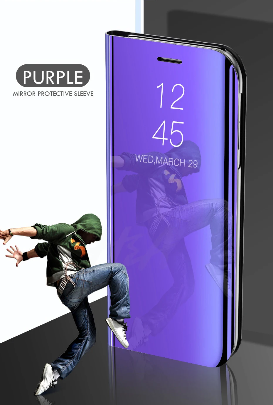 Auroras для vivo Y93 Lite чехол подставка держатель флип зеркало вид для vivo y93 lite противоударный vivo чехол