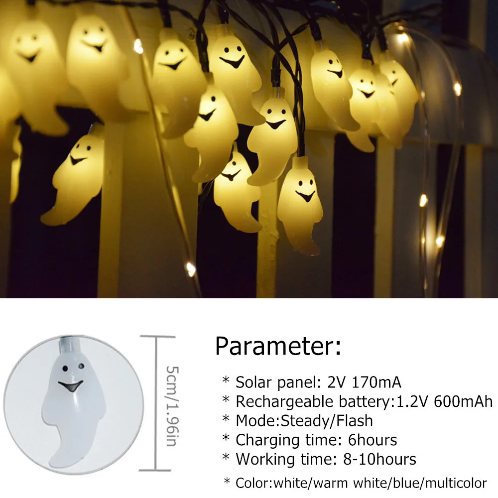 Солнечный светодиодный призрак строка светильник s для создания сказочной