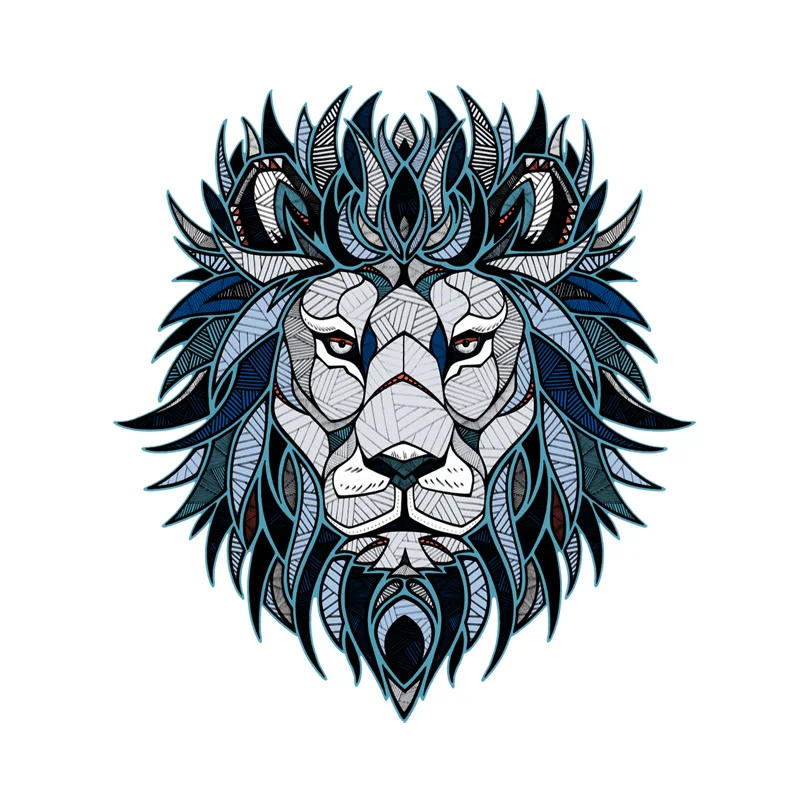 

Creative Lion Head Pattern Car Sticker Motorcycle Auto Accessories Personalized PVC Graphic Decoration Waterproof Decal 15*14cm
