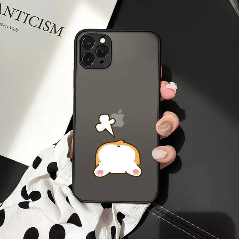

Corgi Funny Cute Dog Phone Case matte transparent For iphone 7 8 11 12 plus mini x xs xr pro max cover