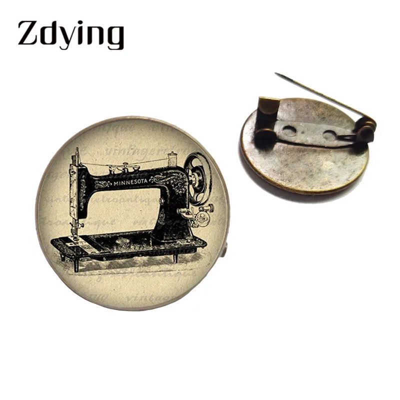 ZDYING старинная швейная машина броши-Ножницы Античная бронзовая шпилька для