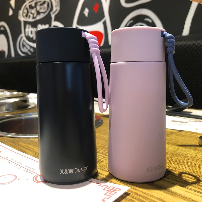 Женская портативная мини-бутылка для воды 180 мл с двойными стенками 304 термос