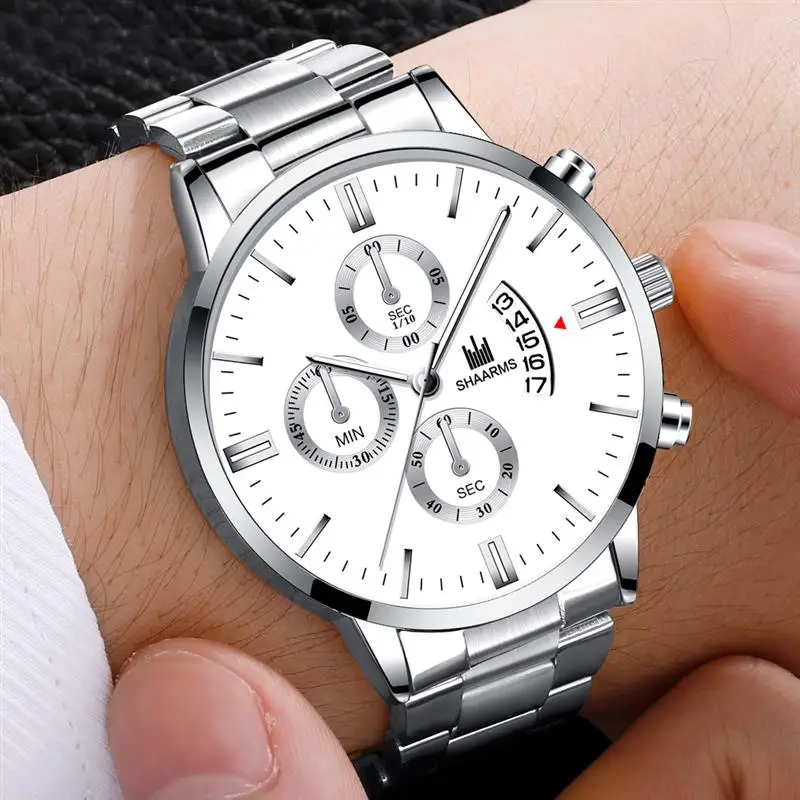 

Fashion Hot Style Trend Men's Stainless Steel Luxury Watch men's military quartz watch male clock Relogio Masculino