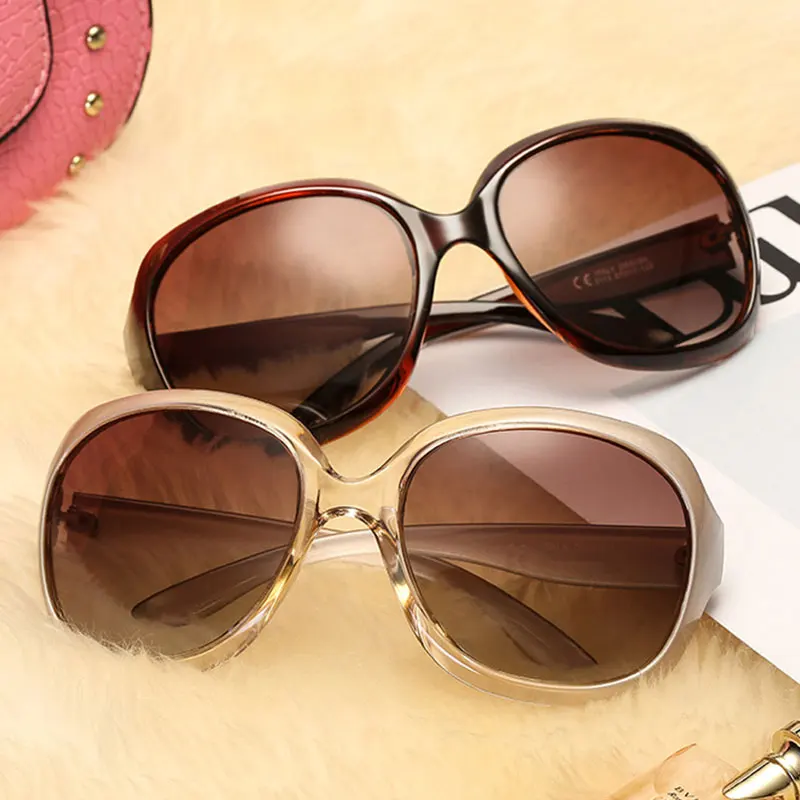 

Женские солнцезащитные очки в большой оправе Q, дизайнерские поляризационные очки с градиентными цветными линзами, очки для вождения UV400, 2021