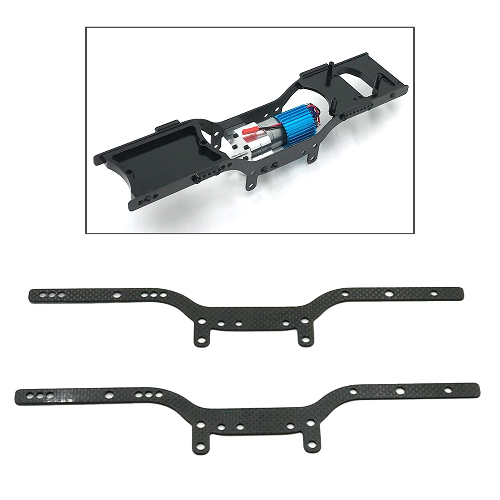 

2pcs RC Carbon Fiber Frame Beam for 1:12 MN D91 Crawler Car Replacements