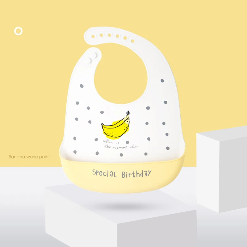 

Adjustable cartoon silicone baby bib waterproof feeding apron bib bib saliva boy style different newborn girls