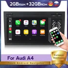Автомагнитола, 2DIN, мультимедийный плеер, GPS-навигация, Android, для Audi A4 B6 B7 S4 RS4 SEAT 2000-2009 Carplay SWC