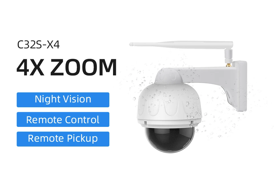 Vstarcam HD 1080P 4X зум ip-камера Wifi Открытый IP66 водонепроницаемый PTZ скоростной купольный встроенный CCTV Микрофон камера безопасности