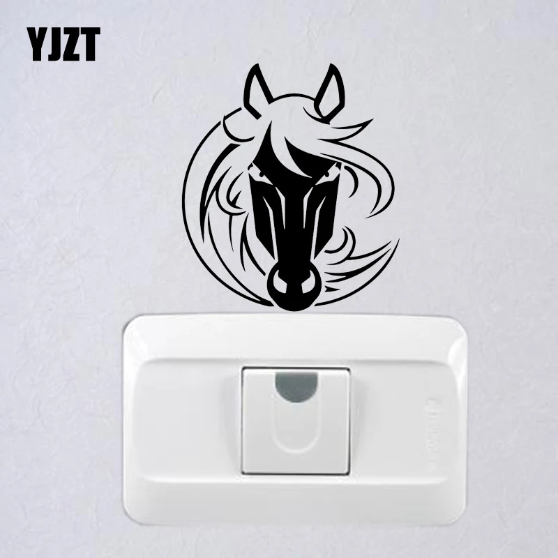 

YJZT Animal Horse Wall Switch Sticker Decor Vinyl Decal Cartoon Art Pattern S19-0900