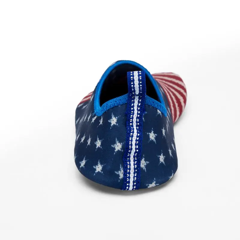 

Summer Sneakers Swimming Shoes Water Beach Aqua Shoes Flag Striped Printed Quick-Drying Slip Footwear Wading Yoga Sports